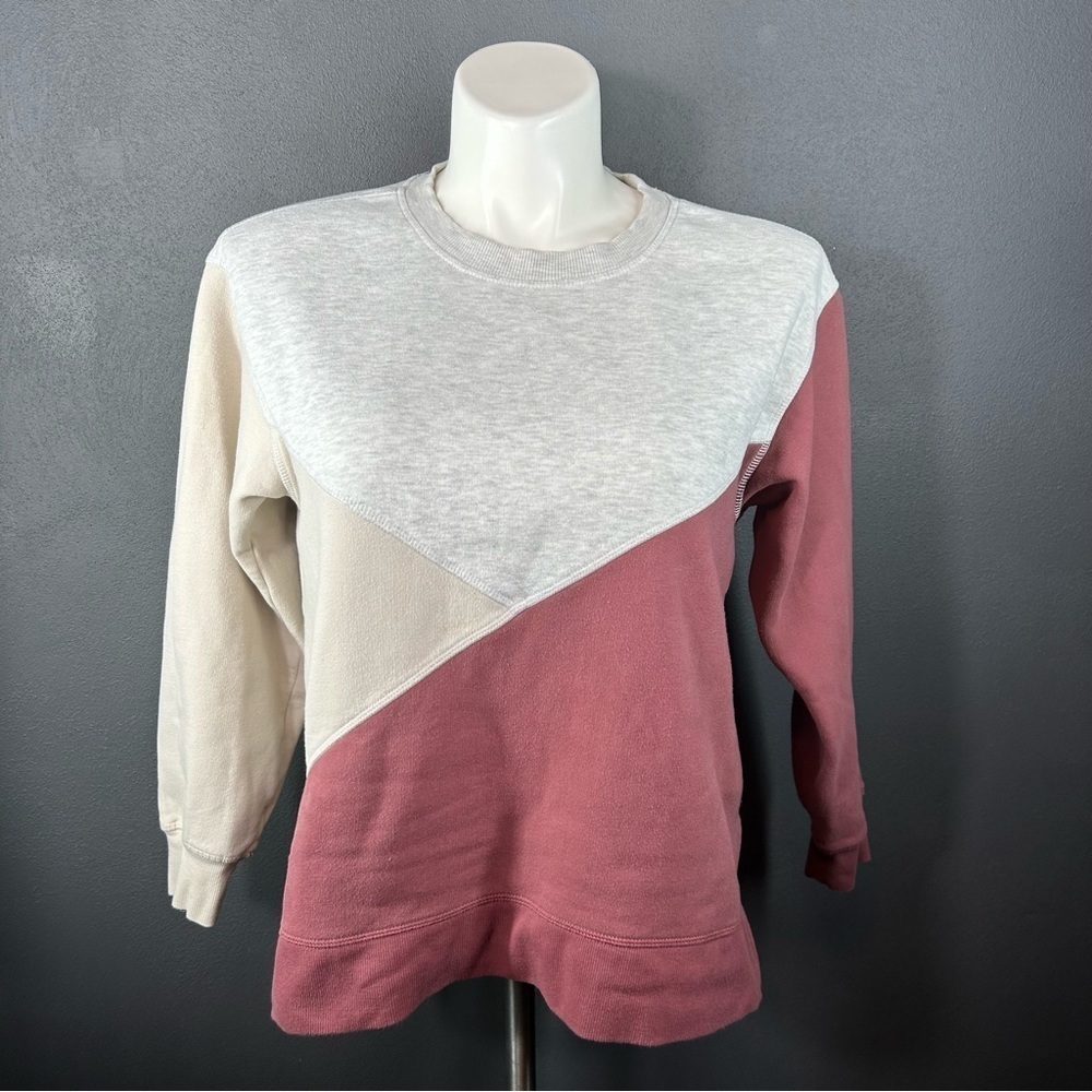GreenTea Colorblock Crewneck Sweatshirt M
